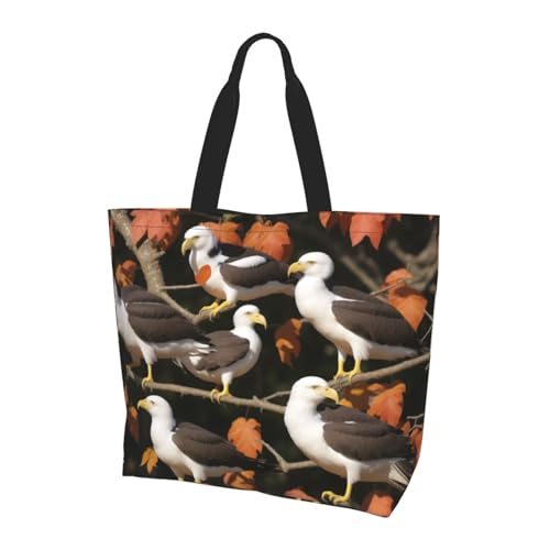 Eagle on the Branch – Print Damen Große Tote Bag Wasserabweisend Leicht Für Einkaufen Arbeit Pendeln von ZXMDZTSS