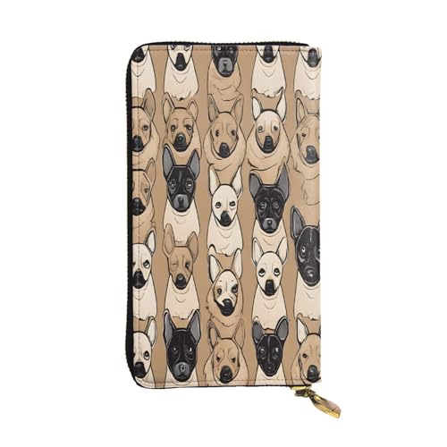 ZXMDZTSS (Labrador Retriever Dogs) Print Damen Leder Reißverschluss Geldbörse 12 Kartenfächer Münzfach für Reisen/Geschenke, Schwarz , Einheitsgröße von ZXMDZTSS
