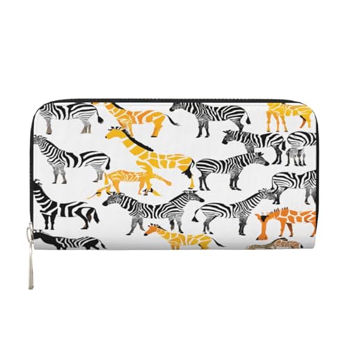 ZXMDZTSS Cartoon-Bilder – Damen-Geldbörse mit Reißverschluss und Handyfach – stilvolle Clutch-Geldbörse für den täglichen Gebrauch, Reisen und Geschenke (20,1 cm Handheld-Design), Schwarz , von ZXMDZTSS