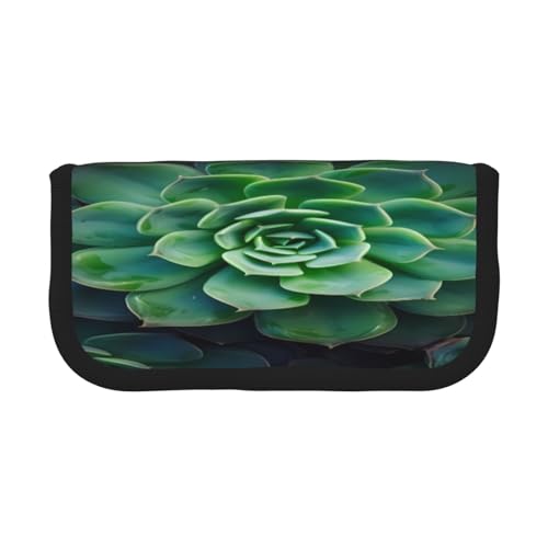 ZXMDZTSS Federmäppchen aus Segeltuch, Motiv: grüne Sukkulenten, stilvolles zweifarbiges Design, Make-up- und Schreibwaren-Organizer für Schule, Reisen, Schwarz , Einheitsgröße, Reisetasche ZXMDZTSS Federmäppchen aus Segeltuch, Motiv: grüne Sukkulenten, stilvolles zweifarbiges Design, Make-up- und Schreibwaren-Organizer für Schule, Reisen, Schwarz , Einheitsgröße, Reisetasche von ZXMDZTSS