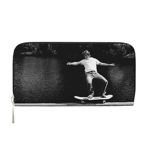 ZXMDZTSS Gewichtheben Sport - Echtes Leder Damen Geldbörse mit Reißverschluss und Handytasche - Stilvolle Clutch Geldbörse für den täglichen Gebrauch, Reisen & Geschenke (20,1 cm Handheld-Design), von ZXMDZTSS