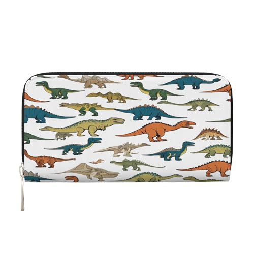 ZXMDZTSS Muster – Echtes Leder Damen Geldbörse mit Reißverschluss und Handyfach – stilvolle Clutch-Geldbörse für den täglichen Gebrauch, Reisen und Geschenke (20,1 cm Handheld-Design), Schwarz , von ZXMDZTSS