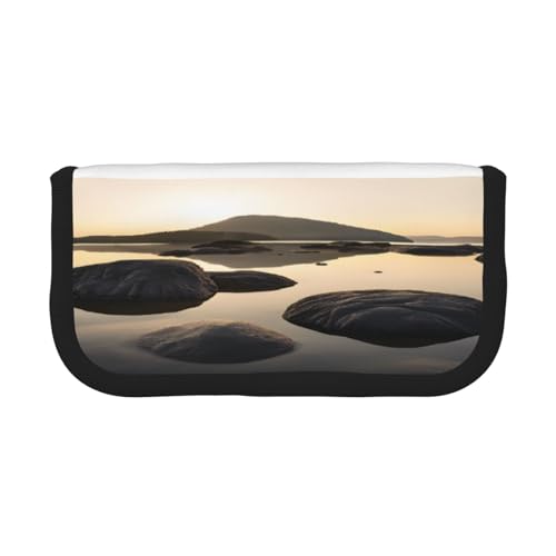 ZXMDZTSS Zen Stone Federmäppchen aus Segeltuch, stilvolles zweifarbiges Design, Make-up- und Schreibwaren-Organizer für Schule, Reisen, Schwarz , Einheitsgröße, Reisetasche ZXMDZTSS Zen Stone Federmäppchen aus Segeltuch, stilvolles zweifarbiges Design, Make-up- und Schreibwaren-Organizer für Schule, Reisen, Schwarz , Einheitsgröße, Reisetasche von ZXMDZTSS