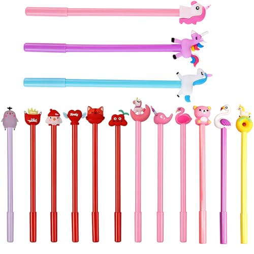 ZXUPOI 15 pcs Radierbare Stifte Set löschbaren Gelstiften zum Ausreiben von niedlichen Kawaii Stiften von ZXUPOI