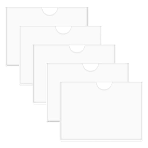 ZXUPOI 5 Pcs Auto Parkschein Clip Parkschein Taschen Parkausweishalter Windschutzscheibe Parkausweis Halter Hülle Parklizenz Selbsthaftend Transparente Klebetasche von ZXUPOI