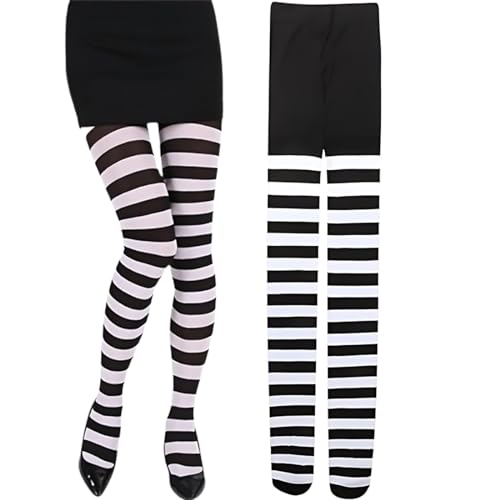 ZXUPOI Gestreifte Strumpfhose für Kinder gestreifte Strumpfhose Karneval Mottoparty von ZXUPOI