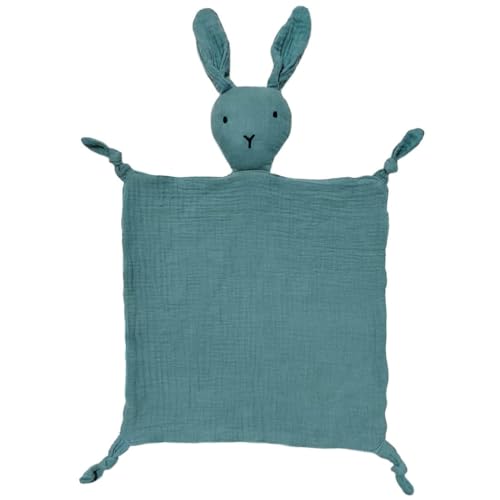 ZXUPOI Schmusetuch Kuscheltuch mit Hase Köpfchen Doppellagiger Tüll aus 100% Bio Baumwolle Baby Geschenk zur Geburt Junge Mädchen ZXUPOI Schmusetuch Kuscheltuch mit Hase Köpfchen Doppellagiger Tüll aus 100% Bio Baumwolle Baby Geschenk zur Geburt Junge Mädchen von ZXUPOI