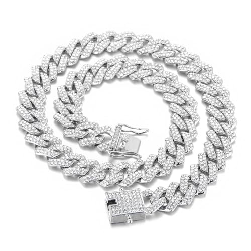 ZXUSHE Ketten für Herren,Kubanische Rap-Hip-Hop-Kette, Herrenschmuckgeschenk, 50 cm ZXUSHE Ketten für Herren,Kubanische Rap-Hip-Hop-Kette, Herrenschmuckgeschenk, 50 cm von ZXUSHE