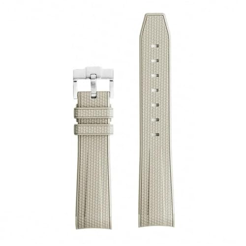 ZXZZNO Für Swatch X Omega Moonswatch Für Seamaster 300 Gebogene Schnittstelle Männer Frauen Qualität Ersetzen Uhr Band 20mm(Beige silver) von ZXZZNO
