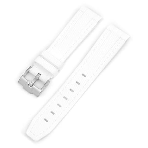 ZXZZNO Für Swatch X Omega Moonswatch Für Seamaster 300 Gebogene Schnittstelle Männer Frauen Qualität Ersetzen Uhr Band 20mm(White white) von ZXZZNO