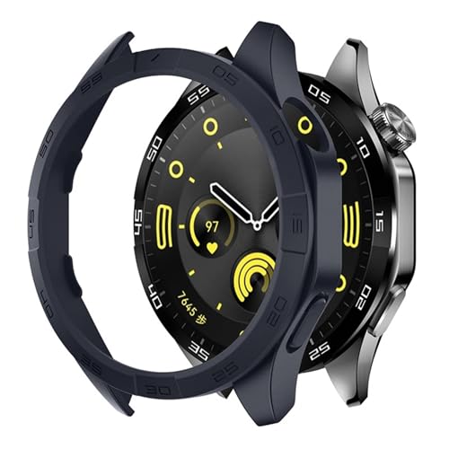 ZXZZNO Hülle für Huawei Watch GT 4 46 mm Schutzhülle PC Hard Bumper für Herren Damen GT4 Zubehör kein Displayschutzglas(Midnight Blue) von ZXZZNO