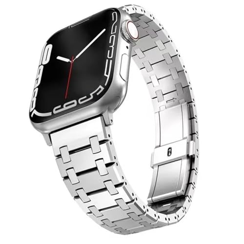 ZXZZNO Uhrenarmbänder Für Watch Band Ultra Ultra2 49 mm S10 42 mm 46 mm Serie 9 8 7 45 mm 41 mm Edelstahlarmband Se 6 5 4 44 mm 40 mm 42 mm 38 mm Armband(Silver,S10 42mm) von ZXZZNO