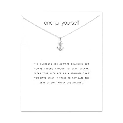 ZYAWP Freundschaft Silber Y Punkt Katze Kitty Halskette Viel Glück Elefant Anhänger Kette Ketten mit weißer Message Card Geschenk für Frauen und Schwestern (Silber Punkt) von ZYAWP
