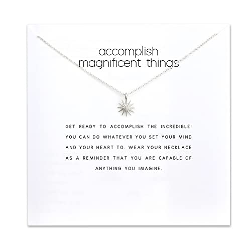 ZYAWP Freundschaft Silber Y Sonne Katze Kitty Halskette Viel Glück Elefant Anhänger Kette Ketten mit weißer Message Card Geschenk für Frauen und Schwestern (Silber Sonne 1) von ZYAWP
