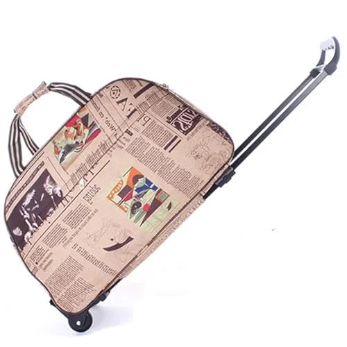 Reisetasche Mit Rollen Trolley-Tasche Business Kurzreisegepäck Rolltasche Trolly Koffer Wasserdicht Mode Herren Damen Reisetaschen mit Rollen FüR GepäCkaufbewahrung(Style 3) von ZYAYNG