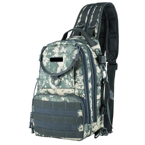 ZYAYNG Angeltasche Angeln Tasche Wasserdicht Nylon Rucksack Hand Brust Tasche Männer Frauen Outdoor Camping Wandern Angeln Tackles Taschen FüR AngelausrüStung(Green) von ZYAYNG