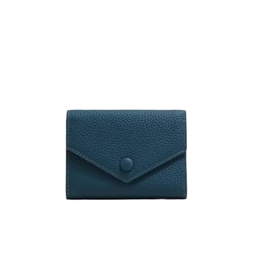ZYAYNG Brieftasche FüR Frauen Damen-Geldbörse, Leder, klein, for Damen, Geldbörse, Kartenhalter, Mehrzweck-Geldbörse mit Reißverschluss, Kurze Geldbörse FüR Frauen(Blue) von ZYAYNG