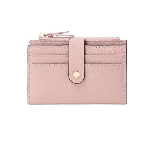 ZYAYNG Brieftasche FüR Frauen Damen-Geldbörse mit Mehreren Kartenfächern, doppelt gefaltetem Kreditkarten-Clip, Null-Geldbörse mit Reißverschluss FüR Frauen(Pink) von ZYAYNG