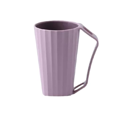 ZYAYNG Zahnbecher 3 stücke Tragbare Becher Zahnbürsten Tasse Mit Griff Zahnbürste Halter Kunststoff Trinken Badezimmer Set for Reise FüR ZahnbüRsten(Pink) von ZYAYNG