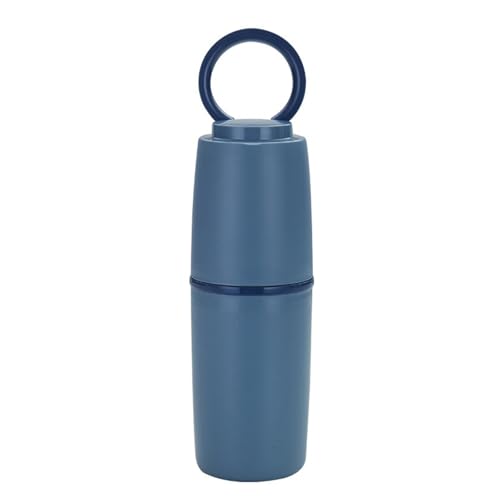 ZYAYNG Zahnbecher 3 stücke Tragbare Zahnbürste Tasse Bad Zahnpasta Halter Lagerung Fall Box Organizer Reise Unterteilt Toilettenartikel FüR ZahnbüRsten(Deep Blue) von ZYAYNG