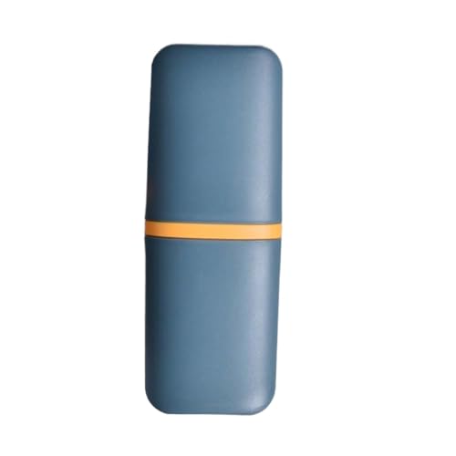 ZYAYNG Zahnbecher 3 stücke Zahn Tasse Tragbare Zahnbürste Halter Box Outdoor Reise Camping Lagerung Organizer Fall Bad Zubehör Zahnpasta FüR ZahnbüRsten(Deep Blue) von ZYAYNG