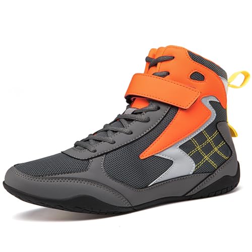 ZYCHKRL Boxschuhe Herren Atmungsaktive Wrestling-Schuhe Jugendliche Erwachsene Kickboxen Boxer Turnschuhe Kampfsport Fitness Boxstiefel,Orange-men42 ZYCHKRL Boxschuhe Herren Atmungsaktive Wrestling-Schuhe Jugendliche Erwachsene Kickboxen Boxer Turnschuhe Kampfsport Fitness Boxstiefel,Orange-men42 von ZYCHKRL