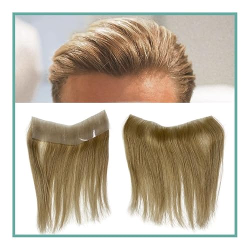 Haarsystem für Männer, Dünne Haut V Haaransatz Herren Haarsystem Echthaarersatz(Dark cyan) von ZYDLMBJL
