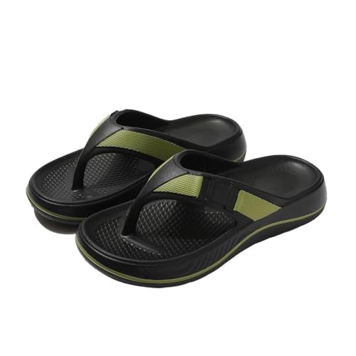 ZYDLMBJL Duschschuhe, Atmungsaktive Eva-Flip-Flops for Herren – Strandsandalen mit Dicker Sohle for den Sommer(Black,39 EU) von ZYDLMBJL