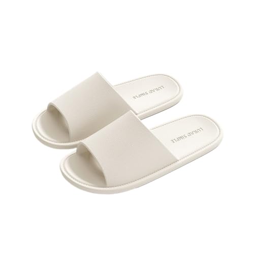 ZYDLMBJL Duschschuhe, Damen-Sandalen-Hausschuhe for den Sommer – leichte for das Badezimmer(White,37 EU) von ZYDLMBJL