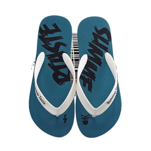 ZYDLMBJL Duschschuhe, Herren Sommer Flip Flops – Leichte Strandpantoffeln for Outdoor & Zuhause(Blue,45 EU) von ZYDLMBJL