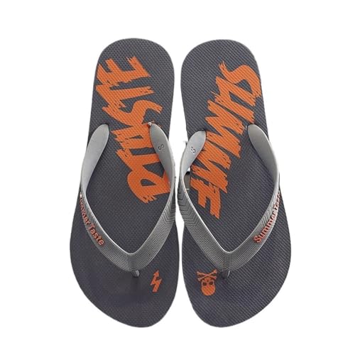 ZYDLMBJL Duschschuhe, Herren Sommer Flip Flops – Leichte Strandpantoffeln for Outdoor & Zuhause(Gray,45 EU) von ZYDLMBJL