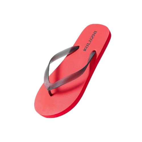 ZYDLMBJL Duschschuhe, Herren Strand Flip Flops - Sommersandalen mit weicher Sohle und bequemem(Red,42 EU) von ZYDLMBJL
