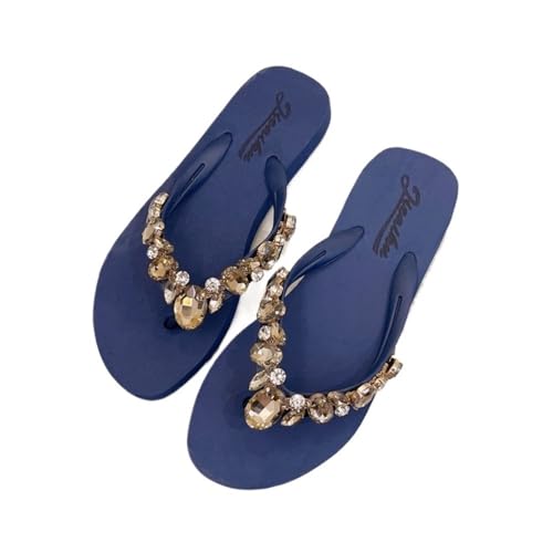 ZYDLMBJL Duschschuhe, Sommer-Flip-Flops for Damen – leichte Strandsandalen for lässigen Komfort(Blue,39 EU) von ZYDLMBJL