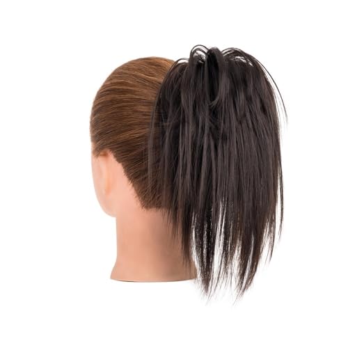 ZYDLMBJL Dutt-Haarteile für Frauen, Flauschige Donut-Haarspange mit Zöpfen for Hochsteckfrisuren(Brown Black) von ZYDLMBJL