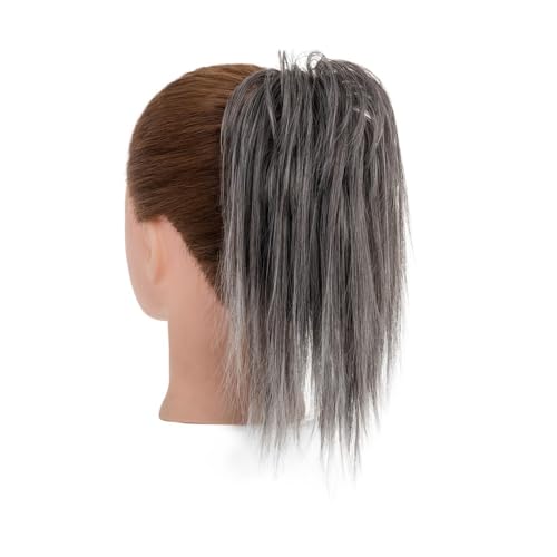 ZYDLMBJL Dutt-Haarteile für Frauen, Flauschige Donut-Haarspange mit Zöpfen for Hochsteckfrisuren(Light Gray) von ZYDLMBJL