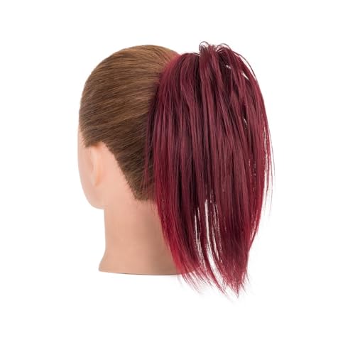 ZYDLMBJL Dutt-Haarteile für Frauen, Flauschige Donut-Haarspange mit Zöpfen for Hochsteckfrisuren(Wine red) von ZYDLMBJL