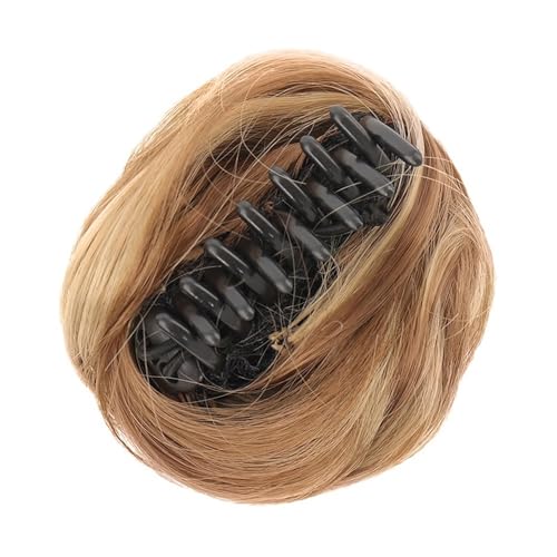 ZYDLMBJL Dutt-Haarteile für Frauen, Mini-Katzenohr-Krallenclip for Messy Bun, Kunsthaar-Perücken-Accessoire(Golden) von ZYDLMBJL