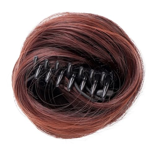 ZYDLMBJL Dutt-Haarteile für Frauen, Mini-Katzenohr-Krallenclip for Messy Bun, Kunsthaar-Perücken-Accessoire(Light red) von ZYDLMBJL