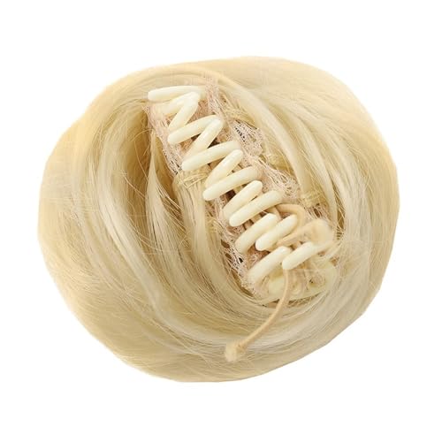 ZYDLMBJL Dutt-Haarteile für Frauen, Mini-Katzenohr-Krallenclip for Messy Bun, Kunsthaar-Perücken-Accessoire(White) von ZYDLMBJL