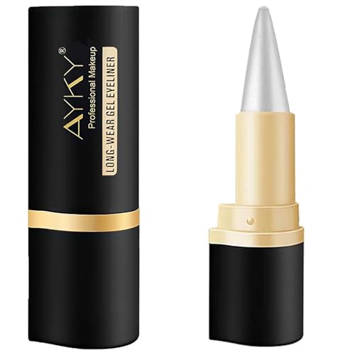 ZYEKIU 2 Stück Eyeliner Wasserfest Matte Schnell Trocknender,Matte Eyeliner Stift Gel Schwarz Trocknender & Wischfester Kajalstift Pencil für Ein Alltägliches Lang Anhaltendes Augen Make Up (Silber) von ZYEKIU