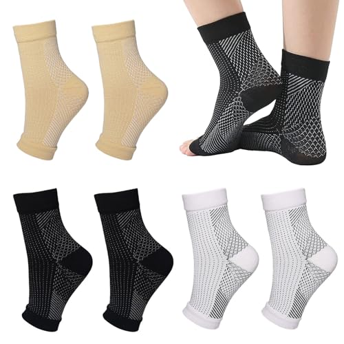 ZYEKIU 3 Paare Kompressionssocken Plantarfasziitis Compression Socks Kompressionsstrümpfe Herren Kompressionssocken Damen für Schwellungen Krampfadern Komfort Linderung bei Kompressionsstrümpfe Damen von ZYEKIU