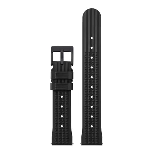 Universelles, wasserdichtes Sportuhrenarmband aus Gummi for Taucher mit 20–22 mm Bandanstoßbreite, bequemes Armband for Tauchen, Schwimmen im Freien zur Verwendung in Uhren(Black-Black Buckle,20mm) von ZYFHYU