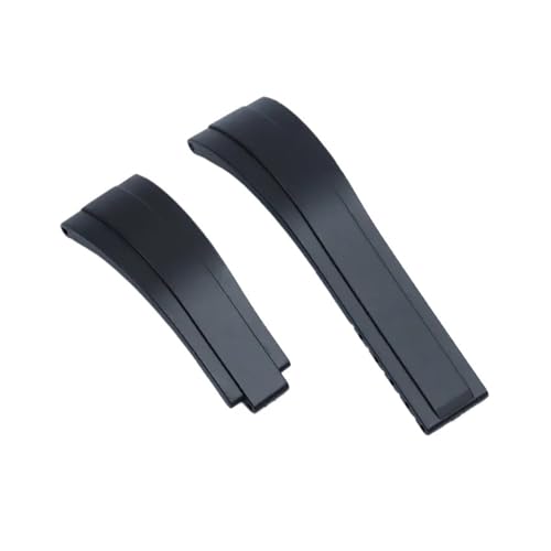 ZYFHYU 20 mm Gummi-Uhrenarmband for Uhrenarmband for Silikon-Wasserdichtes Armband Wasserdichte Uhrenarmbänder mit Verschluss zur Verwendung in Uhren(Black) von ZYFHYU