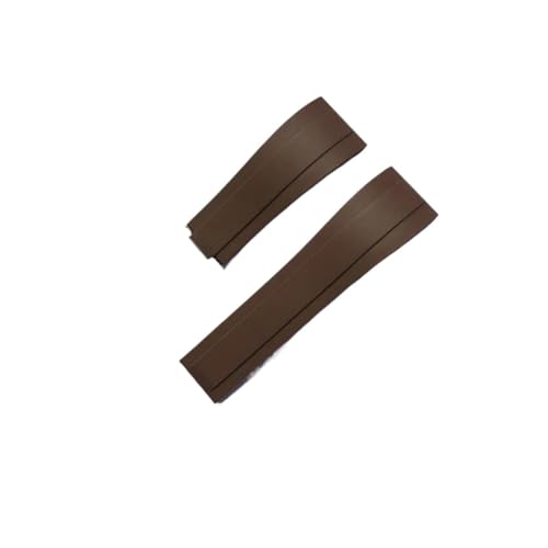 ZYFHYU 20 mm Gummi-Uhrenarmband for Uhrenarmband for Silikon-Wasserdichtes Armband Wasserdichte Uhrenarmbänder mit Verschluss zur Verwendung in Uhren(Brown) von ZYFHYU