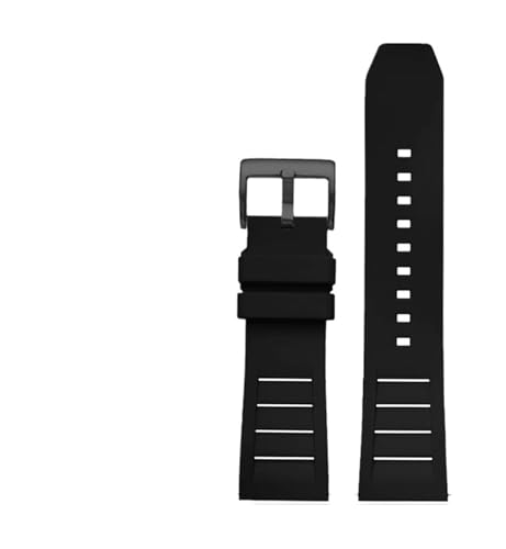 ZYFHYU FKM Fluorkautschuk Uhrenarmband for Uhren Band Sport Watchband Staubdicht 20mm 22mm Armband Ersatz for Männer Frauen zur Verwendung in Uhren(Black-black,20mm) von ZYFHYU
