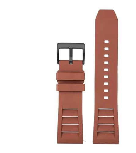 ZYFHYU FKM Fluorkautschuk Uhrenarmband for Uhren Band Sport Watchband Staubdicht 20mm 22mm Armband Ersatz for Männer Frauen zur Verwendung in Uhren(Brown-black,22mm) von ZYFHYU