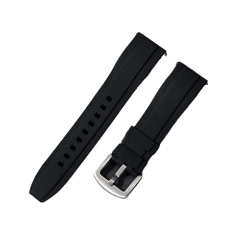 ZYFHYU Quick Release Silikonkautschuk Uhrenarmband 20mm 22mm Sportarmband Schwarz Grün Orange Blau Armband Armbänder zur Verwendung in Uhren(Black,20mm) von ZYFHYU