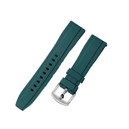 ZYFHYU Quick Release Silikonkautschuk Uhrenarmband 20mm 22mm Sportarmband Schwarz Grün Orange Blau Armband Armbänder zur Verwendung in Uhren(Blackish Green,22mm) von ZYFHYU