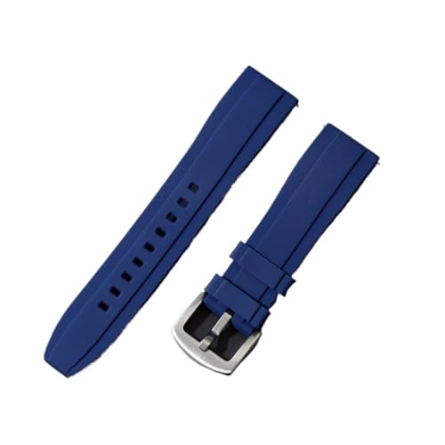 ZYFHYU Quick Release Silikonkautschuk Uhrenarmband 20mm 22mm Sportarmband Schwarz Grün Orange Blau Armband Armbänder zur Verwendung in Uhren(Dark Blue,20mm) von ZYFHYU