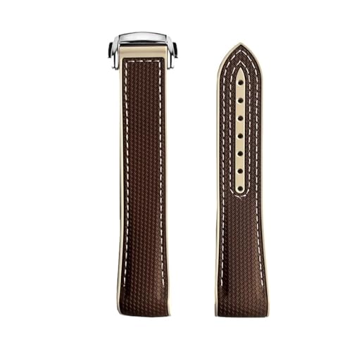 ZYFHYU Uhrenarmband mit gebogenem Ende, 20 mm, for Sport, Silikonkautschuk, Faltschließe, wasserdicht, Verschluss zur Verwendung in Uhren(Color 2) von ZYFHYU